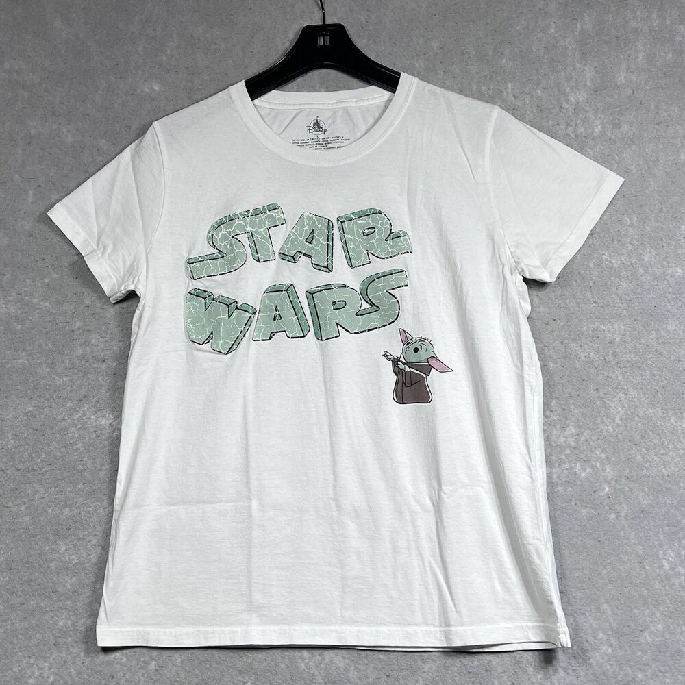 Disney Star Wars Tee T-Shirt Women’s Large White Short Sleeve Crewneck